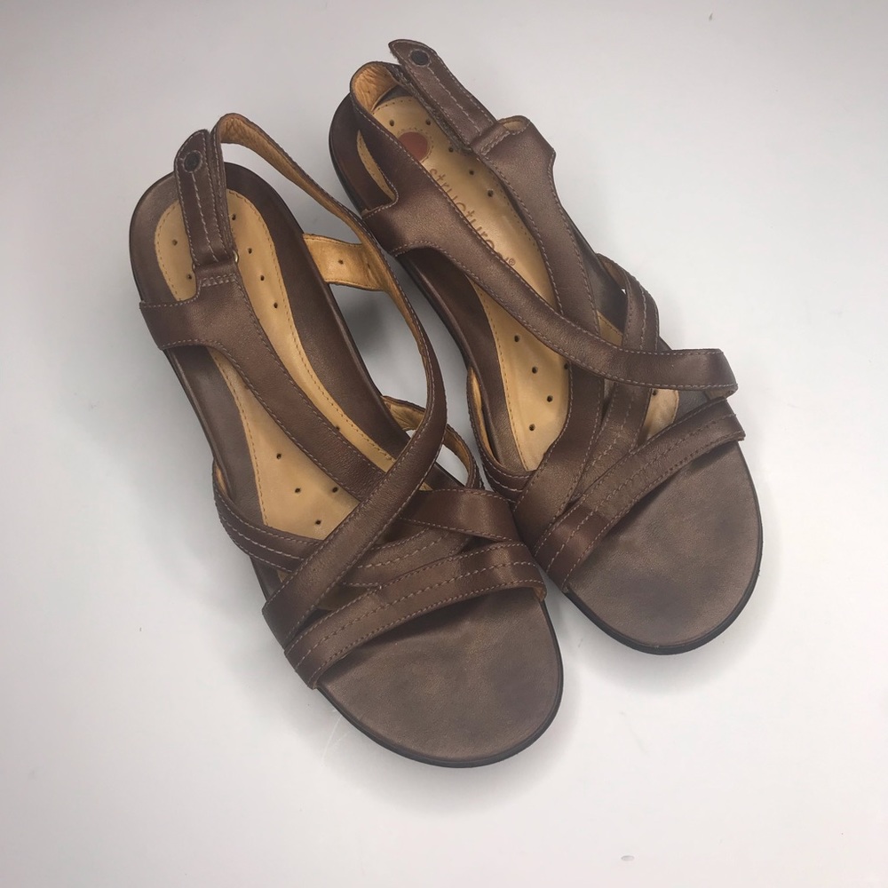 Structured Clarks Strapy Sandals Platform